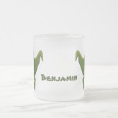 Tレックスおもしろい漫画のユーモア フロストグラスマグカップ (中央)