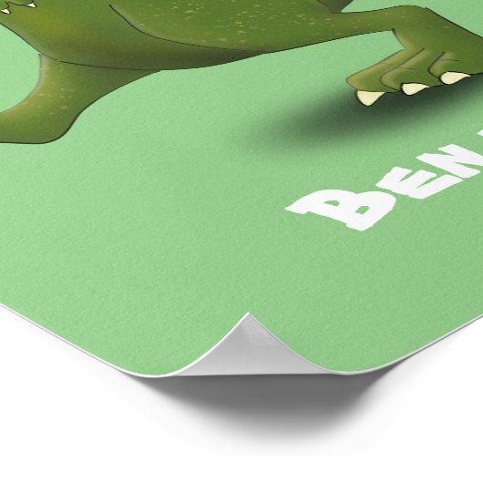 Tレックスおもしろい漫画のユーモア ポスター (角)