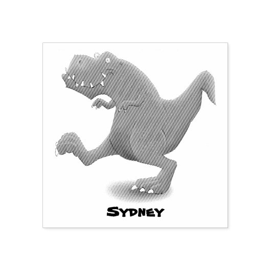 Tレックスおもしろい漫画のユーモア ラバースタンプ (インプリント)