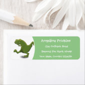 Tレックスおもしろい漫画のユーモア ラベル (インサイチュ)