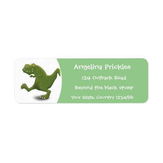 Tレックスおもしろい漫画のユーモア ラベル (正面)