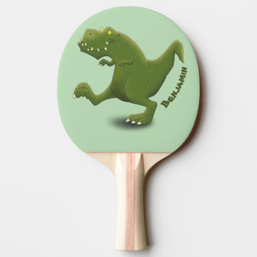 Tレックスおもしろい漫画のユーモア 卓球ラケット (裏面)