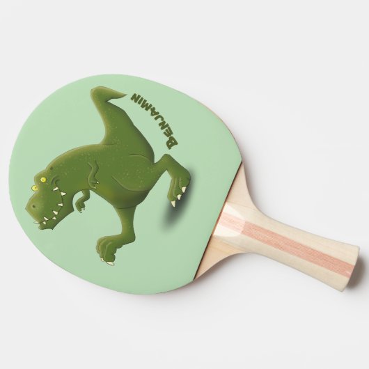 Tレックスおもしろい漫画のユーモア 卓球ラケット (横)