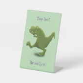 Tレックスおもしろい漫画のユーモア 台座サイン (正面)