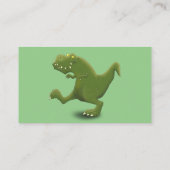 Tレックスおもしろい漫画のユーモア 名刺 (裏面)