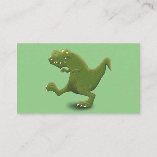 Tレックスおもしろい漫画のユーモア 名刺 (裏面)