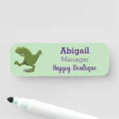 Tレックスおもしろい漫画のユーモア 名札 (インサイチュ)