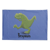 Tレックスおもしろい漫画のユーモア 枕カバー (裏面)