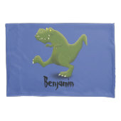 Tレックスおもしろい漫画のユーモア 枕カバー (正面)