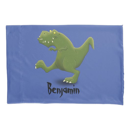 Tレックスおもしろい漫画のユーモア 枕カバー (正面)