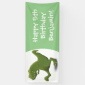 Tレックスおもしろい漫画のユーモア 横断幕 (縦)