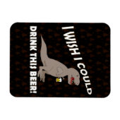 Tレックスこのビールを飲みたい マグネット (横)