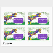 Tレックスこの本は子供の名前に属している 長方形シール (シート)