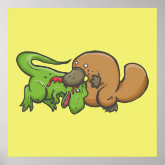 TレックスとPlatypus ポスター