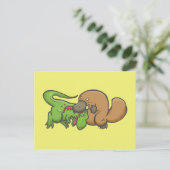 TレックスとPlatypus ポストカード (スタンド正面)