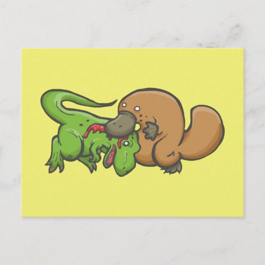 TレックスとPlatypus ポストカード (正面)