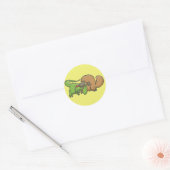 TレックスとPlatypus ラウンドシール (封筒)