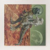 Tレックスに乗る火星 ジグソーパズル (横)