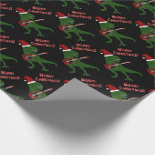Tレックスのギターのクリスマス ラッピングペーパー (角)