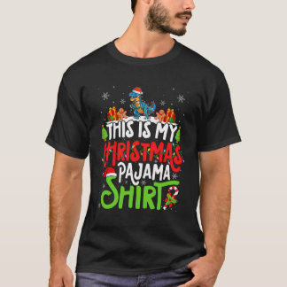 Tレックスのクリスマスパジャマシャツ - Tレックス好き Tシャツ