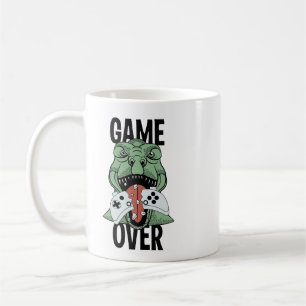 Tレックスのゲーム恐竜のビデオゲーマーズギフト コーヒーマグカップ