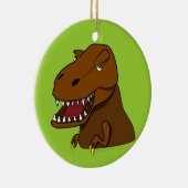 Tレックスのティラノサウルス・レックスのレックスの恐い漫画の恐竜 セラミックオーナメント (右)