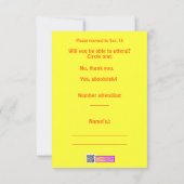 Tレックスのティラノサウルス・レックスのレックスの恐い漫画の恐竜 出欠カード (裏面)