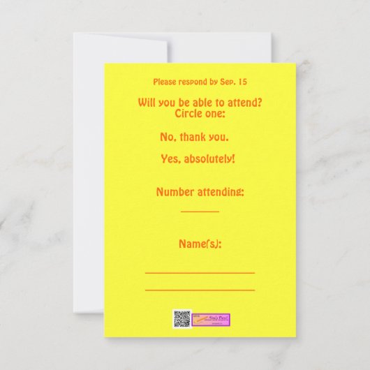 Tレックスのティラノサウルス・レックスのレックスの恐い漫画の恐竜 出欠カード (裏面)