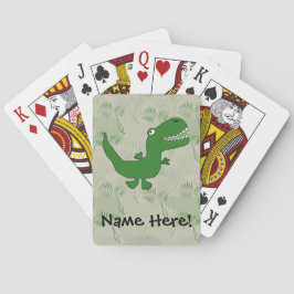 Tレックスのティラノサウルス・レックスのレックスの恐竜の漫画は男の子をからかいます トランプ