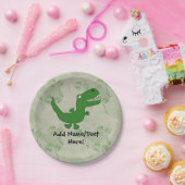 Tレックスのティラノサウルス・レックスのレックスの恐竜の漫画は男の子をからかいます ペーパープレート (パーティー)