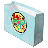 Tレックスのトップハットラーは私があなたを愛することを意味おもしろい ラージペーパーバッグ (裏面アングル)