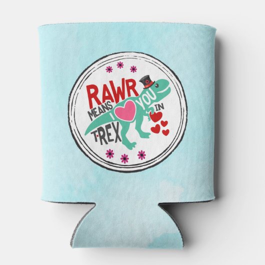 Tレックスのトップハットラーは私があなたを愛することを意味おもしろい 缶クーラー (裏面)