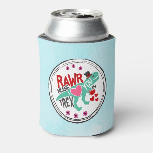 Tレックスのトップハットラーは私があなたを愛することを意味おもしろい 缶クーラー (缶裏面)