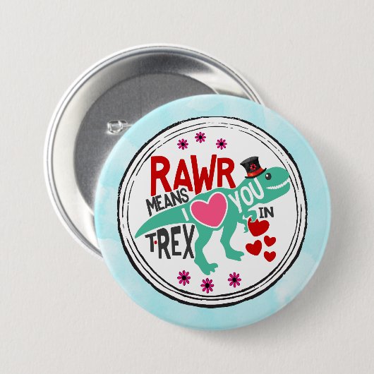 Tレックスのトップハットラーは私があなたを愛することを意味おもしろい 缶バッジ (正面&裏面)