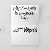 Tレックスのバレンタインのカード シーズンカード (内部)