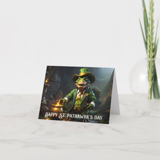 Tレックスのレプラカウンと金の大釜 カード (正面)