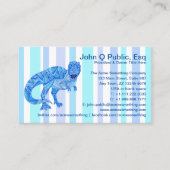 Tレックスの先史時代カラフルのストライプ恐竜 名刺 (正面)