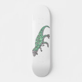 Tレックスの恐竜の落書きの図解入りの、写真付きのな芸術 スケートボード (正面)
