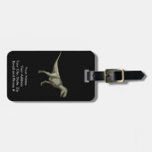 Tレックスの恐竜、ディーノのデザイン ラゲッジタグ (正面横)