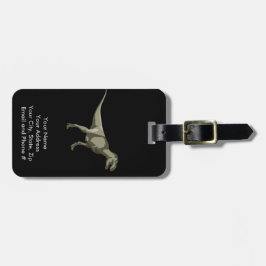 Tレックスの恐竜、ディーノのデザイン ラゲッジタグ
