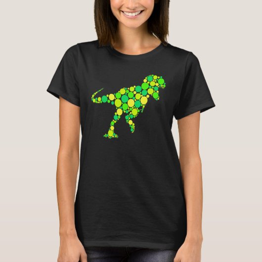 Tレックスの水玉 国際ドットの日 Tシャツ (正面)