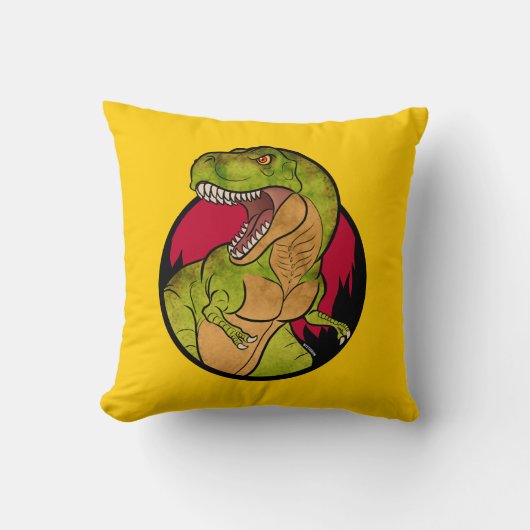 Tレックスの漫画 クッション (正面)