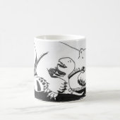 Tレックスの睡眠の白くま コーヒーマグカップ (中央)
