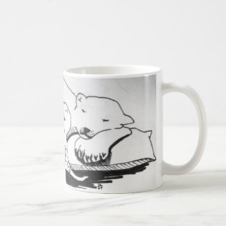 Tレックスの睡眠の白くま コーヒーマグカップ