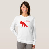 TレックスのmerRAWRryクリスマス Tシャツ (正面フル)