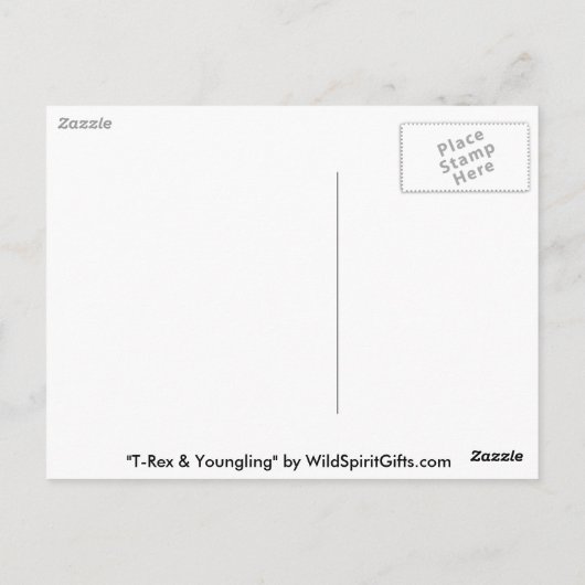 Tレックスはがき ポストカード (裏面)