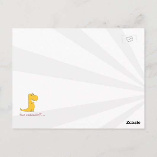 Tレックスはジムクラスの恐竜はがきおもしろいを嫌う ポストカード (裏面)