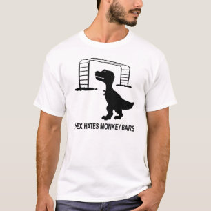 Tレックスはジャングルジムの軽いTシャツを憎みます Tシャツ