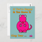 Tレックスは冗談が言えないおもしろい ポストカード (正面/裏面)