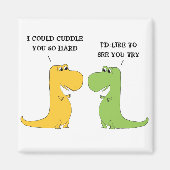 Tレックスは恐竜の磁おもしろい石を抱擁できない マグネット (正面)